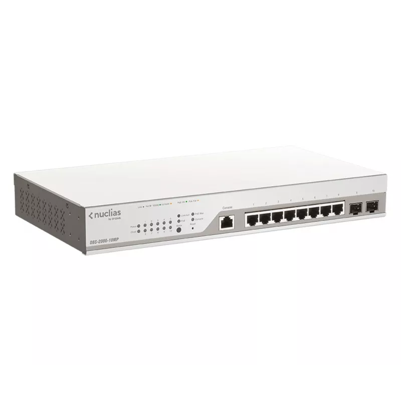 D-Link DBS-2000-10MP/E Διακόπτης δικτύου Managed L2 Gigabit Ethernet (10/100/1000) Power over Ethernet (PoE) Γκρι