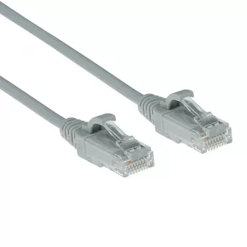 ACT Γκρι 3m LSZH U/UTP CAT6 Καλώδιο Patch Slimline κέντρου δεδομένων χωρίς προεξοχή με βύσματα RJ45