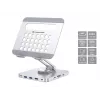 Conceptronic DONN26G, Ασημί, Tablet, Βάση πολυμέσων, Αλουμίνιο, 100 W, MicroSD (TransFlash), SD, SDHC, SDXC