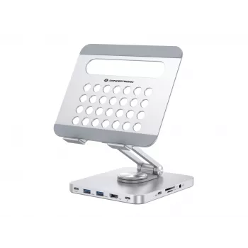 Conceptronic DONN26G, Ασημί, Tablet, Βάση πολυμέσων, Αλουμίνιο, 100 W, MicroSD (TransFlash), SD, SDHC, SDXC