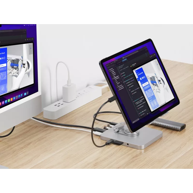 Conceptronic DONN26G, Ασημί, Tablet, Βάση πολυμέσων, Αλουμίνιο, 100 W, MicroSD (TransFlash), SD, SDHC, SDXC