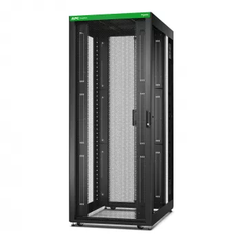 APC Easy Rack, 42U, μαύρο, με οροφή, ροδάκια, πόδια, 4 στηρίγματα και δάπεδο, χωρίς πλαϊνά τοιχώματα, 1991H x 800B x 1200T mm