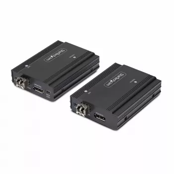 StarTech.com Επέκταση KVM DisplayPort μέσω οπτικών ινών, 4K 60Hz, Kit επέκτασης κονσόλας, έως 300 m (Πολυτροπικό) με προεγκατεστημένες μονάδες SFP+, 3x USB HID