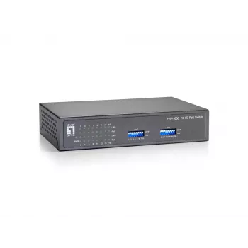 LevelOne Switch Fast Ethernet PoE 16 θυρών, 90W, Fast Ethernet (10/100), Πλήρης διπλής κατεύθυνσης, Power over Ethernet (PoE), Δυνατότητα τοποθέτησης σε τοίχο