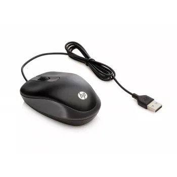 HP USB Travel Mouse, αμφίχειρο, οπτικό, USB Type-A, 1000 DPI, μαύρο
