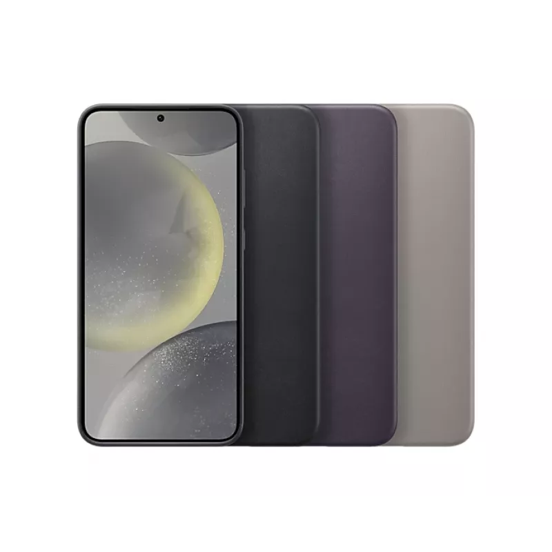 Θήκη vegan δέρματος Samsung Galaxy S24+ ταυ μονόχρωμη