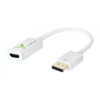 Techly IADAP DP-HDMIFP προσαρμογέας καλωδίου βίντεο 0,2 m DisplayPort HDMI λευκό