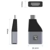 Techly IADAP-USBC-HDMI4K αντάπτορας USB-C σε HDMI, USB-C αρσενικό 24 ακίδων σε HDMI θηλυκό, 4K (3840 x 2160), μαύρο, ασημί