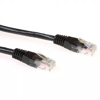 ACT μαύρο καλώδιο patch U/UTP CAT6 0,5 μέτρο με βύσματα RJ45