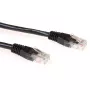 ACT μαύρο καλώδιο patch U/UTP CAT6 1 μέτρο με βύσματα RJ45