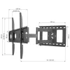 Techly ICA-PLB 148L βάση τοίχου TV 165,1 cm (65 ίντσες) μαύρο