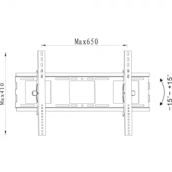 Techly ICA-PLB 231L βάση τοίχου TV 177,8 cm (70 ίντσες) μαύρο