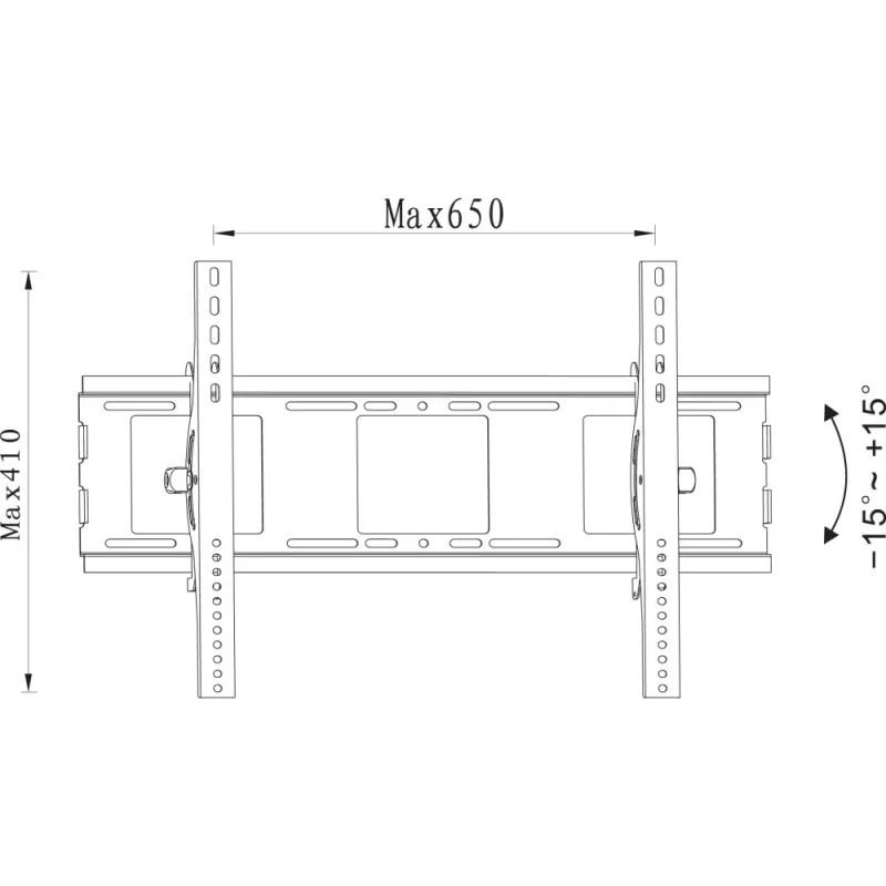 Techly ICA-PLB-231L ανακλινόμενη βάση τοίχου τηλεόρασης για LED/LCD 32-70 ιντσών