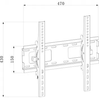 Techly ICA-PLB 231M βάση/βάση στήριξης TV 139,7 cm (55 ίντσες) μαύρο