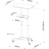 Techly ICA-TB TPM-1BK Καθολικό καρότσι φορητού υπολογιστή/προβολέα, 103-125 cm, μαύρο