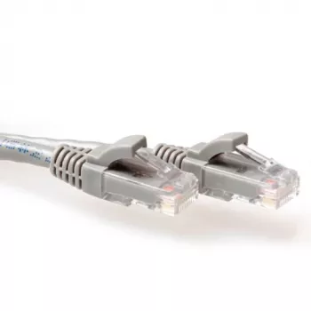 ACT γκρι 15 μέτρα U/UTP CAT6 καλώδιο patch με προστασία γλωττίδας και βύσματα RJ45