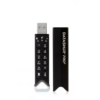 iStorage datAshur PRO2 32 GB | ασφαλές USB stick | πιστοποίηση FIPS 140-2 Level 3 | κρυπτογράφηση υλικού AES-XTS 256-bit | προστασία με κωδικό πρόσβασης | ανθεκτικό σε σκόνη και νερό |