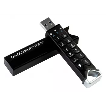 iStorage datAshur PRO2 32 GB | ασφαλές USB stick | πιστοποίηση FIPS 140-2 Level 3 | κρυπτογράφηση υλικού AES-XTS 256-bit | προστασία με κωδικό πρόσβασης | ανθεκτικό σε σκόνη και νερό |