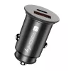 Techly μίνι φορτιστής αυτοκινήτου USB-A και USB-C Quick Charge 3.0 38W σε μαύρο μέταλλο