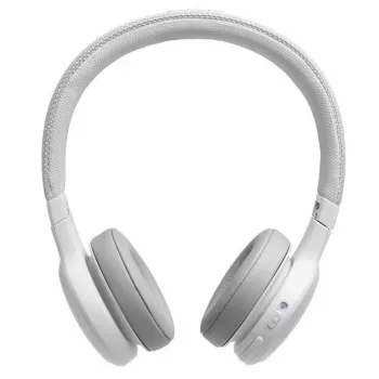 Headset JBL Live 400BT ασύρματα με κεφαλοταινία κλήσεις/μουσική Bluetooth λευκά