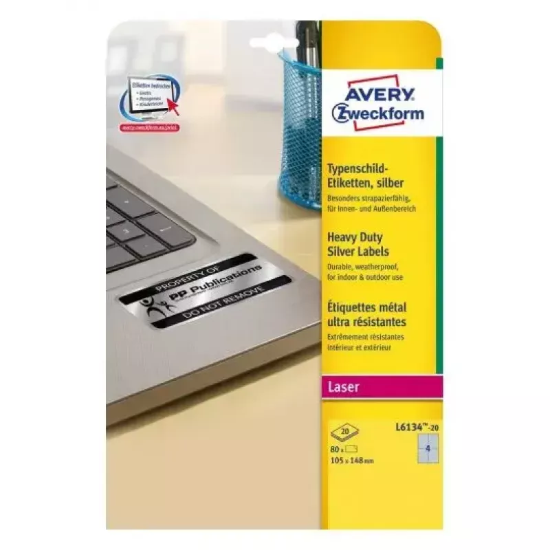 Αυτοκόλλητη ετικέτα για εκτυπωτή Avery L6134-20