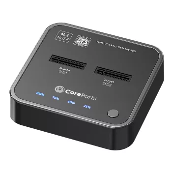 CoreParts MS-CLONER-SATA σταθμός βάσης αποθήκευσης USB 3.2 Gen 2 (3.1 Gen 2) Type-C μαύρο
