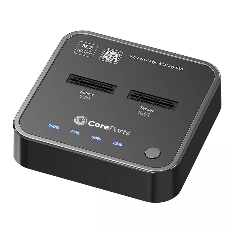 CoreParts MS-CLONER-SATA σταθμός βάσης αποθήκευσης USB 3.2 Gen 2 (3.1 Gen 2) Type-C μαύρο