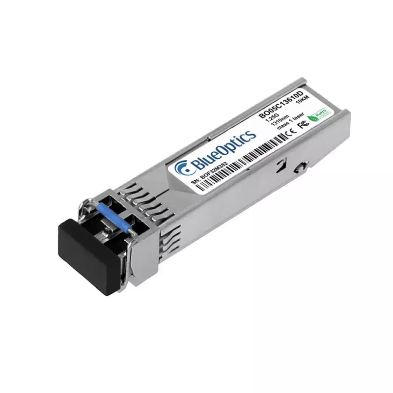 BlueOptics MT9102-BO πομποδέκτης SFP, συμβατός με McAfee MT9102, 1000BASE-LX, LC duplex, μονοτροπικός, 1310 nm, 10 km, DDM