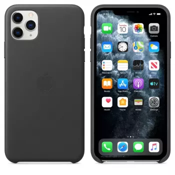 Θήκη Apple iPhone 11 Pro Max δερμάτινη μαύρο