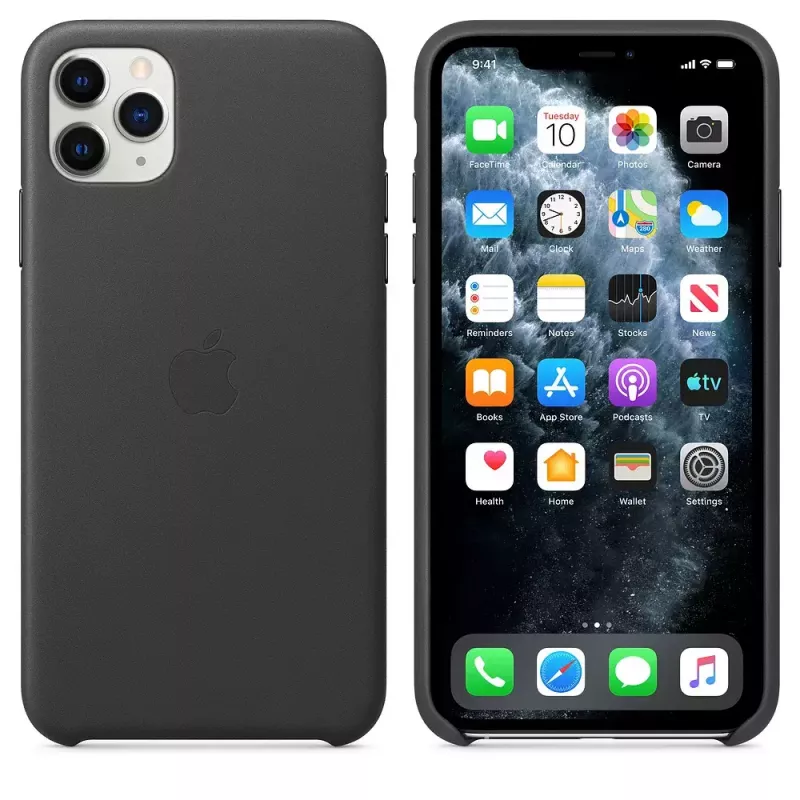 Θήκη Apple iPhone 11 Pro Max δερμάτινη μαύρο