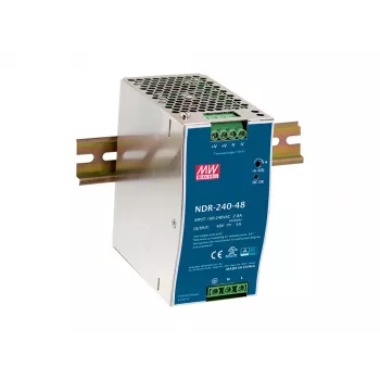 LevelOne 48V DC βιομηχανικό τροφοδοτικό, 240W, ράγα DIN, με δυνατότητα PoE