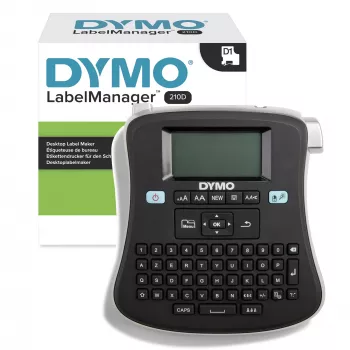 DYMO LabelManager ® ™ 210D - AZERTY, D1, θερμομεταφοράς, 180 x 180 DPI, 12 mm/s, μαύρο, ασημί