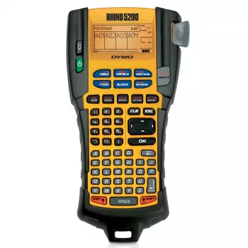 DYMO RHINO 5200 Βιομηχανικός εκτυπωτής ετικετών | Συσκευή σήμανσης με βαλίτσα | Πλήκτρα γρήγορης πρόσβασης εξοικονόμησης χρόνου | Εκτυπώνει γρήγορα | Ανθεκτικός εκτυπωτής ετικετών για εργοτάξια και απαιτητικές εργασίες σήμανσης | Βύσμα UK