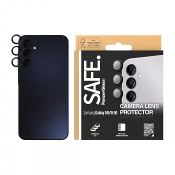 Προστασία φακού κάμερας PanzerGlass SAFE. για Samsung Galaxy A15 μαύρο ανθεκτικό σε γρατσουνιές ανθεκτικό σε κραδασμούς