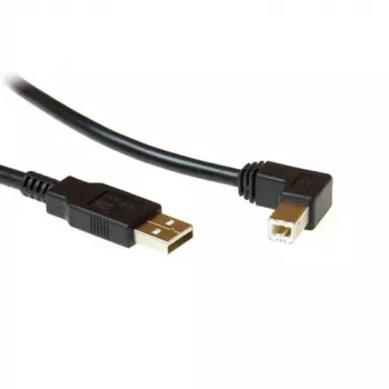 USB 2.0 A-βύσμα αρσενικό - USB B-βύσμα αρσενικό (γωνιακό) 1,80 m, ACT, SB2408