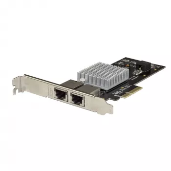 StarTech.com Κάρτα δικτύου PCIe Dual-Port 10G - Intel-X550AT 10GBASE-T & NBASE-T Προσαρμογέας δικτυακής διεπαφής PCI Express 10/5/2.5/1GbE Multi-Gigabit Ethernet 5 ταχυτήτων κάρτα NIC LAN