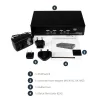 StarTech.com διακόπτης KVM USB DisplayPort 4 θυρών με ήχο, 3840 x 2400 pixel, μαύρο