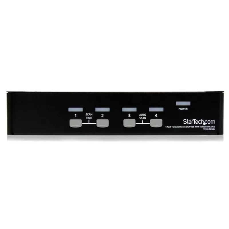 StarTech.com 4-Port 1HE Rackmount USB KVM Switch με OSD, 1920 x 1440 Pixel, Rack-Montage, 5,4 W, 1HE, μαύρο