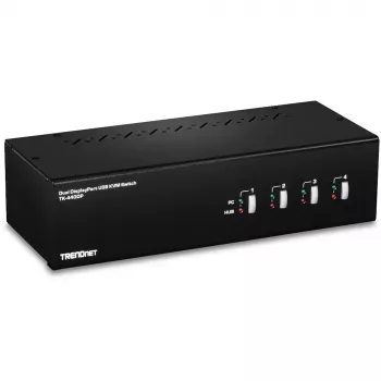 Διακόπτης KVM Trendnet TK-440DP Μαύρο Ασημί