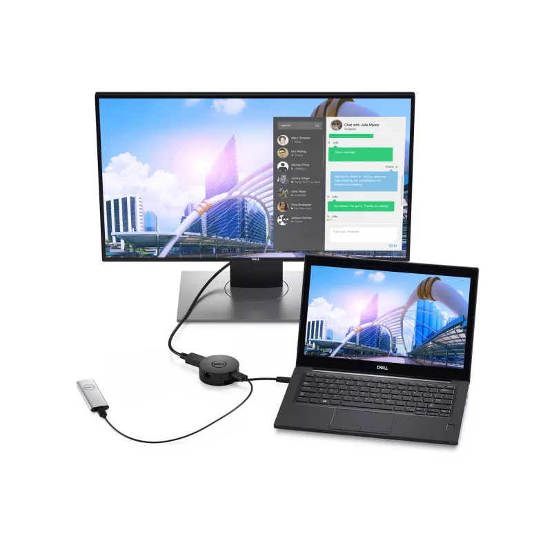 DELL DA300 Ενσύρματο USB 3.2 Gen 2 (3.1 Gen 2) Type-C μαύρο