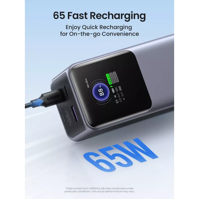 Ugreen 25000mAh 200W Fast Charging Powerbank γκρι