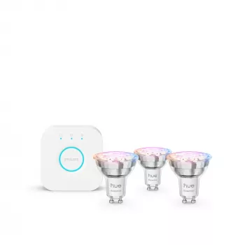 Philips Hue White and Colour Ambience Essential Starter-Kit: 3 έξυπνες λάμπες GU10 (345 lm)