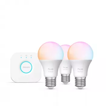 Smart-Lighting-Kit Philips Hue White and Colour Ambience Essential – 3× έξυπνες λάμπες E27, 806 lm, 8 W, Bluetooth/Zigbee
