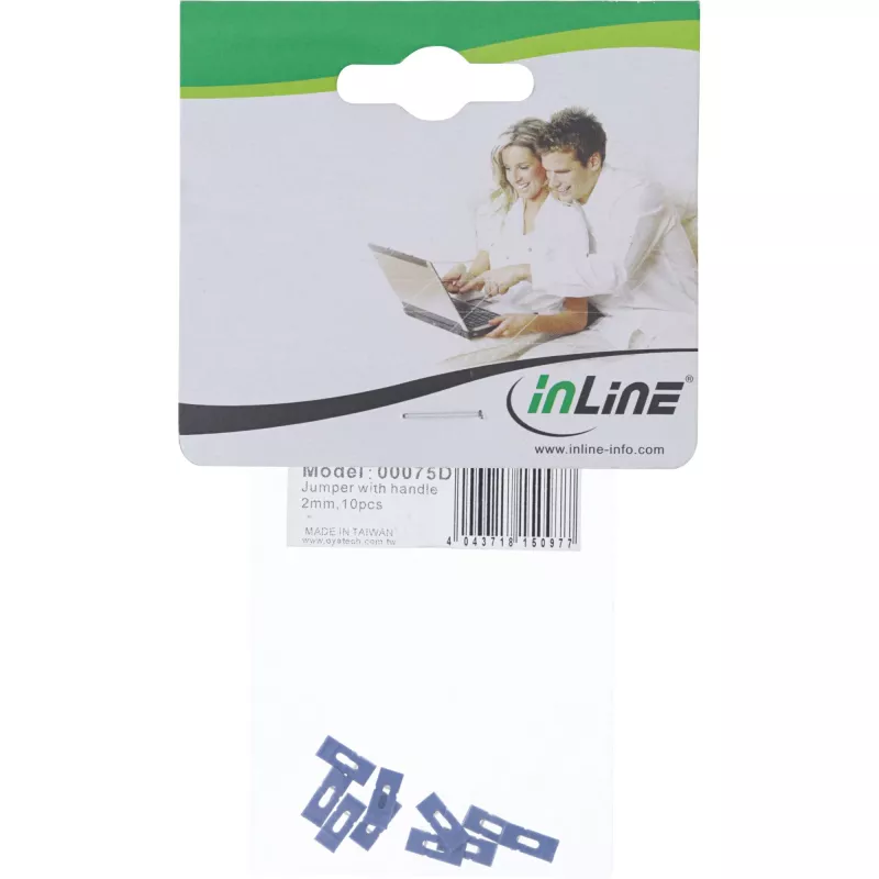 InLine-Jumper με γλωττίδα, 10 τεμ., για πλακέτες και κάρτες διασύνδεσης Vintage-PC/Server