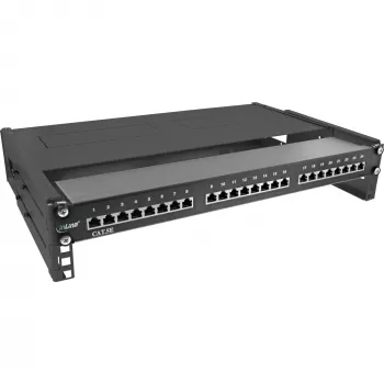 InLine 19 inch πτυσσόμενο rack, 2HE, βάθος 24–40 cm, με κάλυμμα, μαύρο