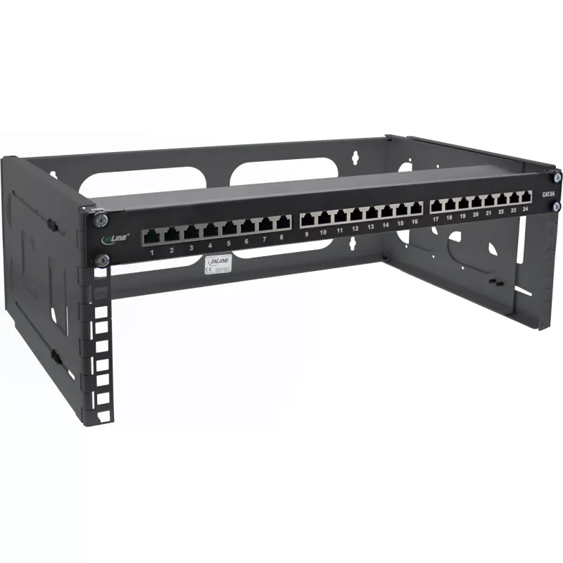 InLine 19 inch αναδιπλούμενο rack, 4U, βάθος 24-40 cm, μαύρο