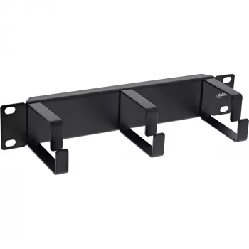 InLine 10 inch πάνελ διαχείρισης καλωδίων, 3 βάσεις, RAL 9005, μαύρο