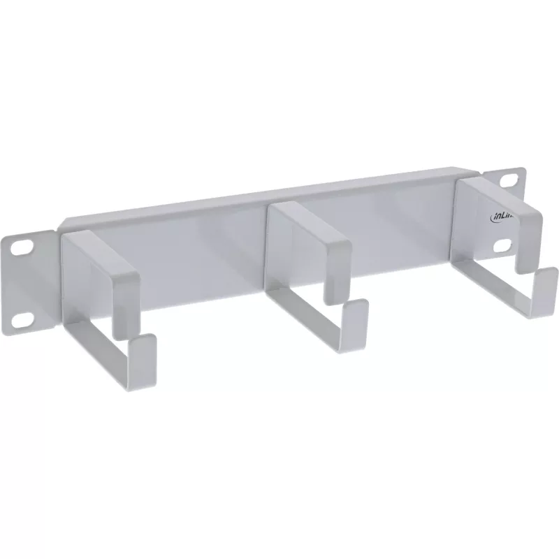 InLine 10 inch πάνελ διαχείρισης καλωδίων, 3 βάσεις, RAL 7035 γκρι