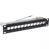 InLine 10 inch κενό περίβλημα patch panel 12 θέσεων, για μονάδες Keystone, 1U μαύρο