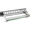 InLine 10 inch κενό περίβλημα patch panel 12 θέσεων, για μονάδες Keystone, 1U μαύρο